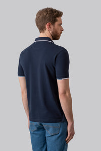 Short sleeve polo shirt with contrasting collar, 100% cotton