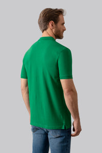 100% cotton piqué short-sleeved polo shirt with contrasting logo