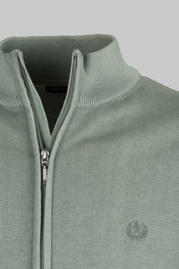 Cardigan zip in 100% cotton knit