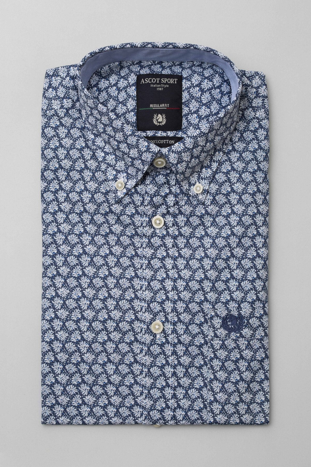 Camicia in popeline fantasia