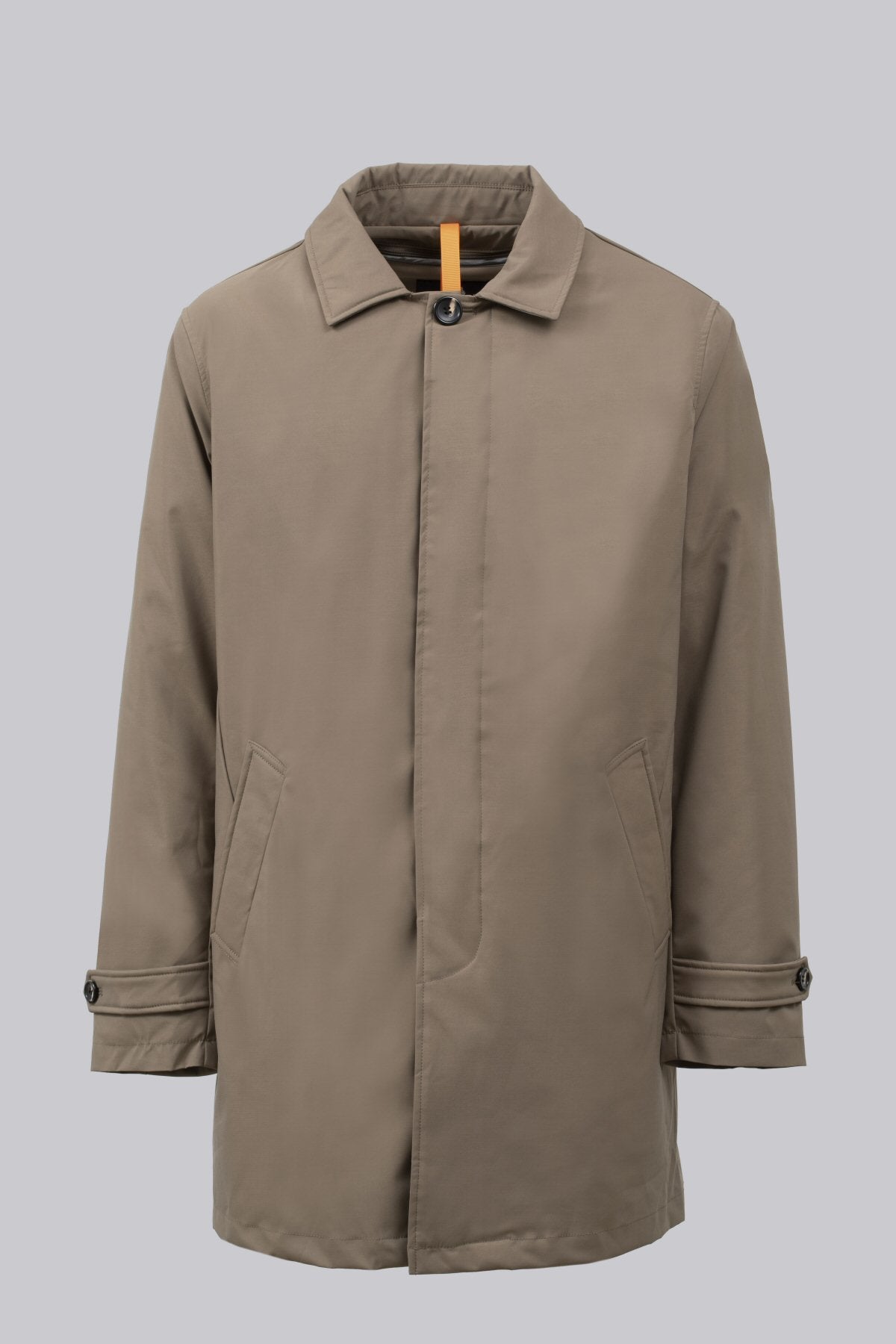 Trench coat with detachable padding