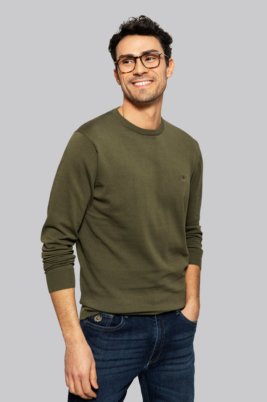 100% light cotton crew neck sweater