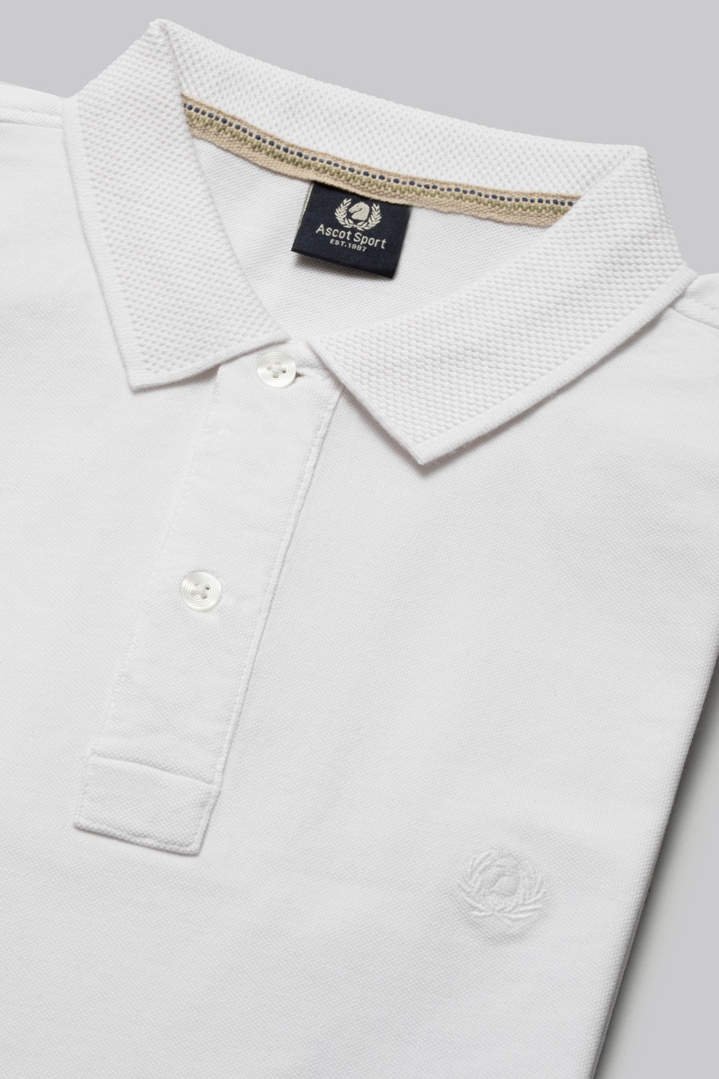 Polo con dettaglio jacquard