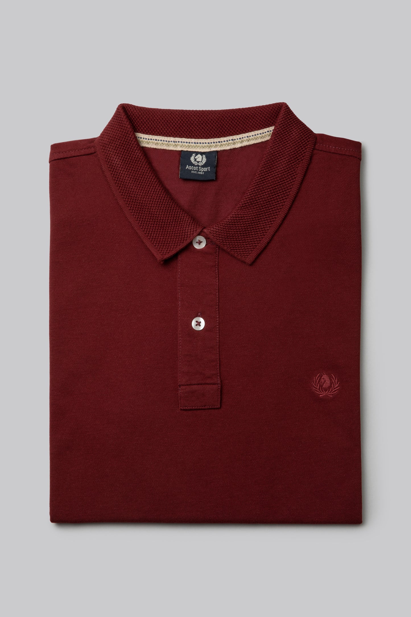 Polo con dettaglio jacquard