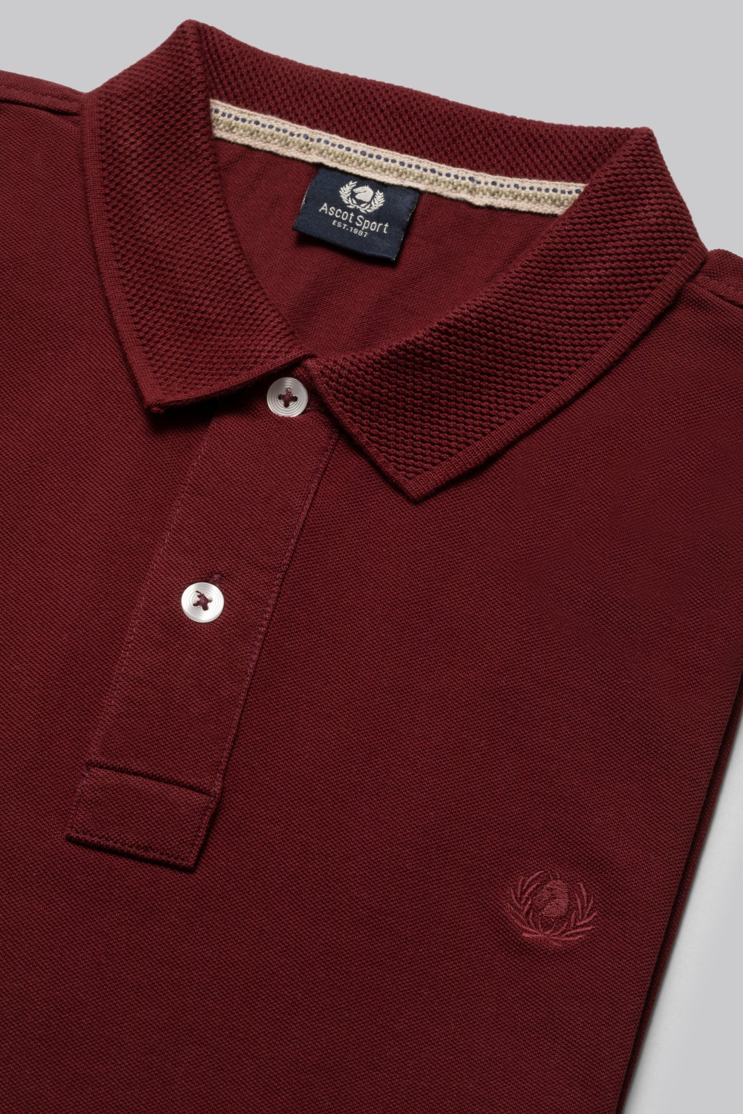 Polo con dettaglio jacquard