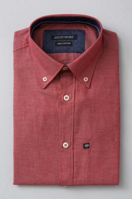 Camicia rossa a maniche lunghe